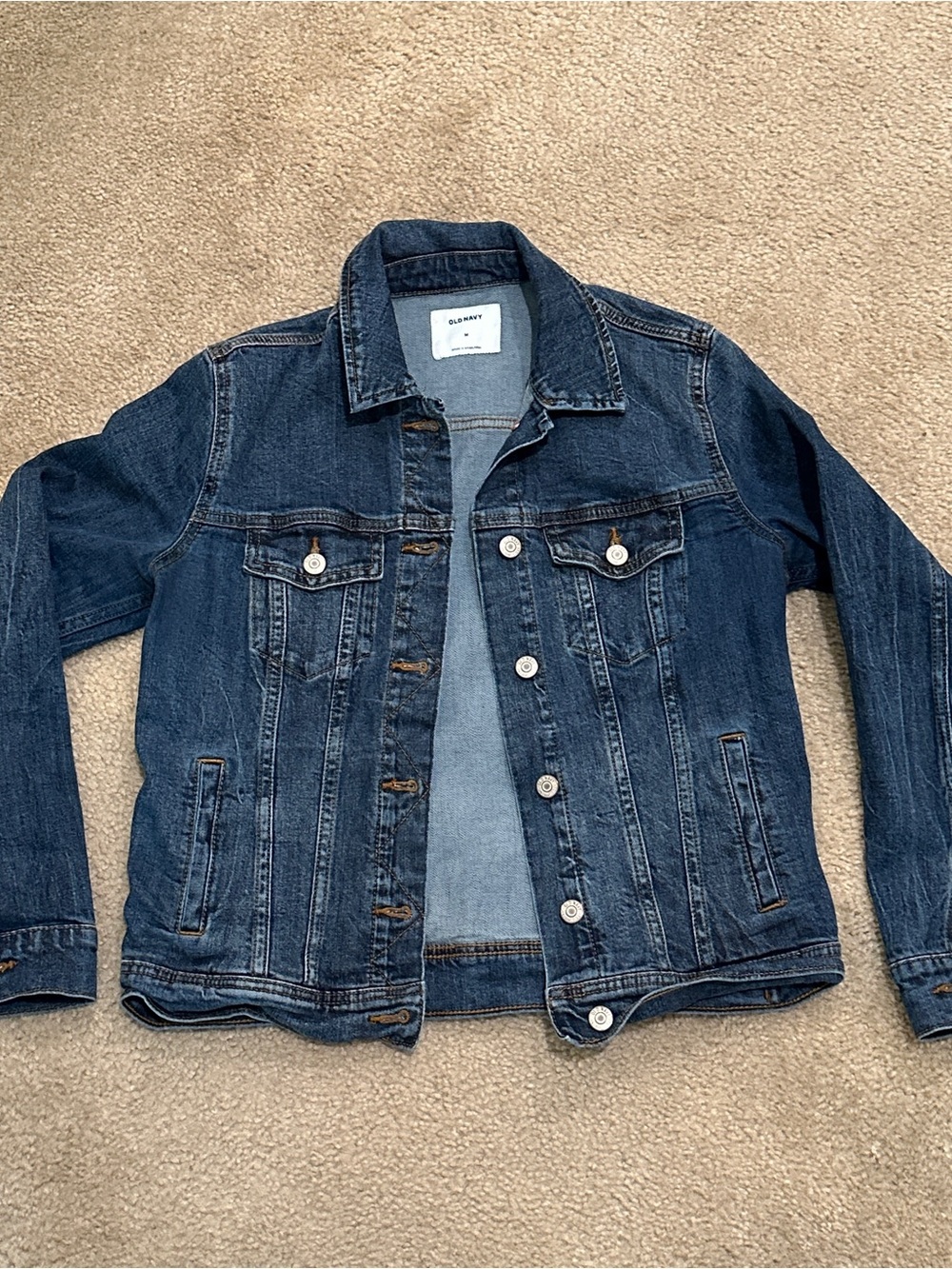 Old Navy Dark Blue Denim Shirt Jacket